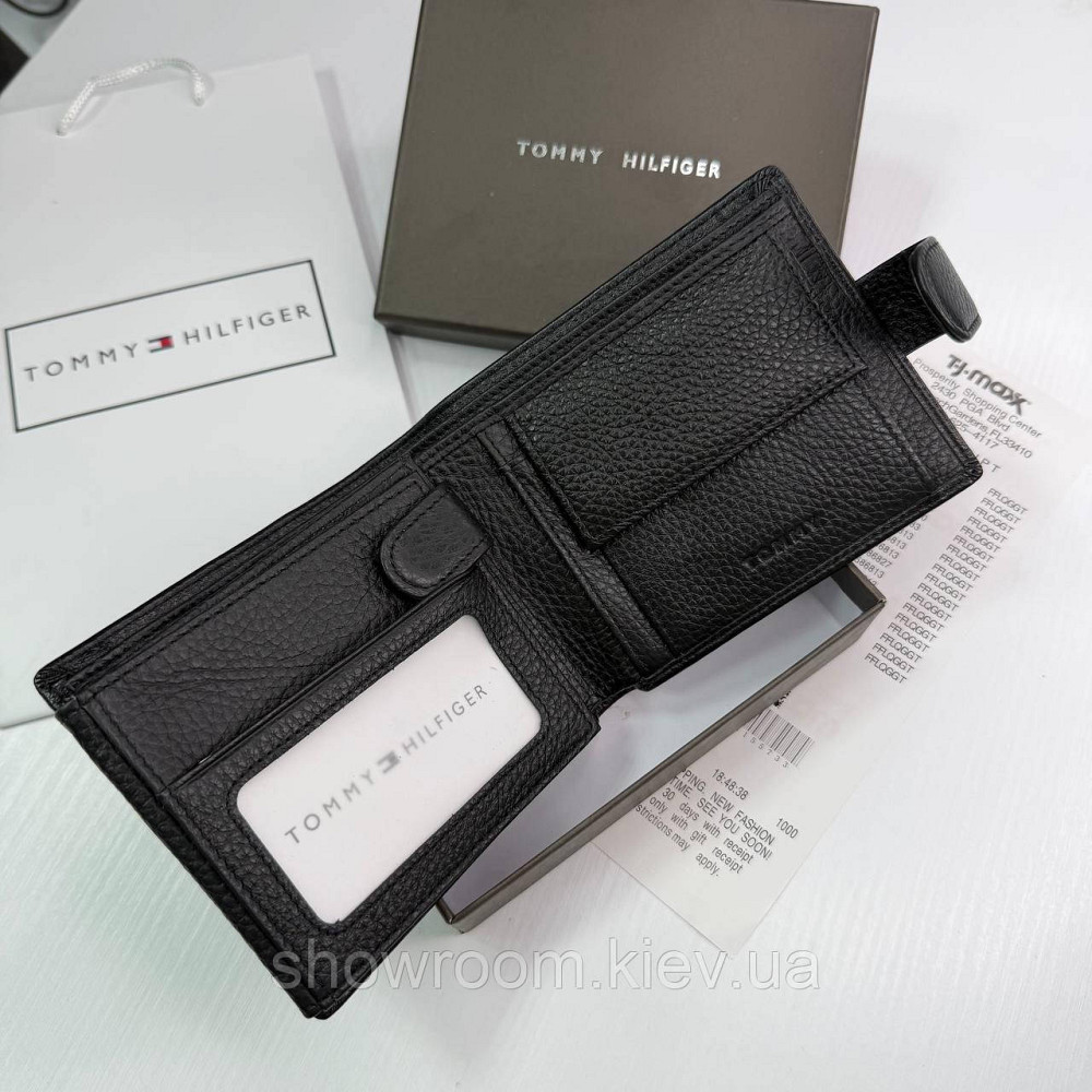 Мужской кожаный кошелек на застежке с монетницей TH (6604) Киев - изображение 4