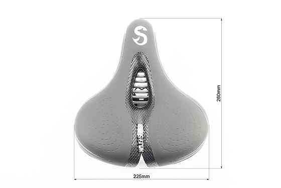 Сидіння ХВЗ 260x225мм, чорно-сіре WAUGH SHARK Київ