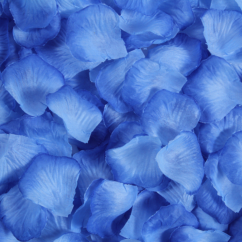 Штучні пелюстки троянд 100 штук 50 на 45 мм синьо-блакитний Київ - фото 1