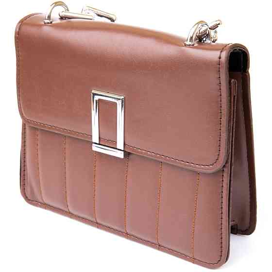 Горизонтальная сумка из кожзаменителя Vintage sale_14907 Коричневая Киев