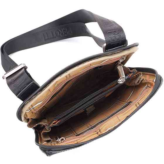 Мужская сумка через плечо из гладкой натуральной кожи Tony Perotti 20855_1 (9137-20 nero) Черный Киев