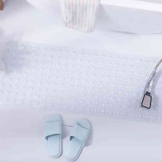 Коврик для ванной комнаты и душа атискользящий,для тела массажный силиконовый с присосками,прозрачный,40х100см Каменец-Подольский