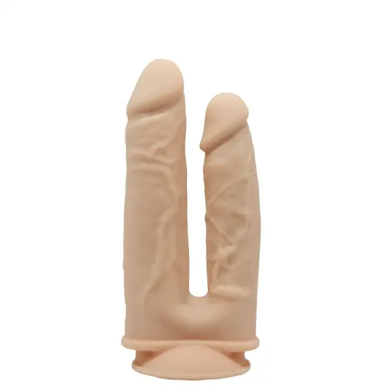 Подвійний фалоімітатор з вібрацією SilexD Double Gusto Vibro Flesh (Model 1 size 8" & 7") + LRS, діа Львів