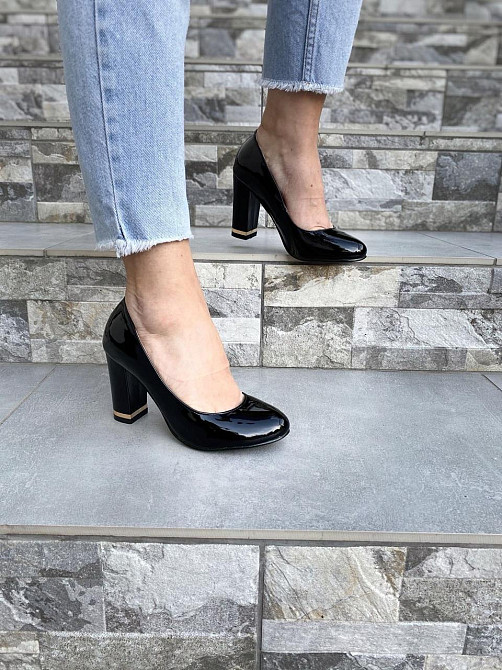 Туфлі жіночі SEASTAR чорні еко-лак каблук 9см 36р (1986) Коломия - фото 6