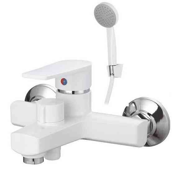 Смеситель для ванны PLAMIX OSCAR-009 EURO (без шланга и лейки), пластиковый белый Харьков