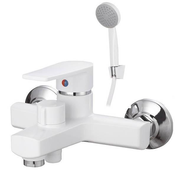 Смеситель для ванны PLAMIX OSCAR-009 EURO (без шланга и лейки), пластиковый белый Харьков - изображение 1