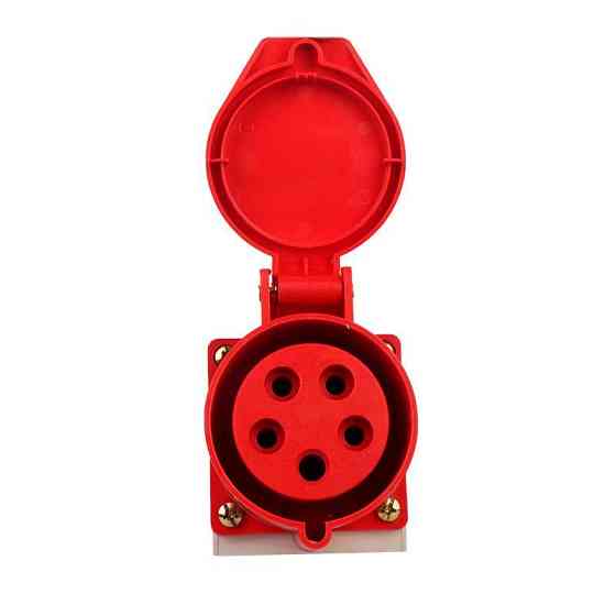 Разъем силовой штепсельный стационарный 5x16 3P+PE+N, 16А, 380-415 В, IP44 Днепр