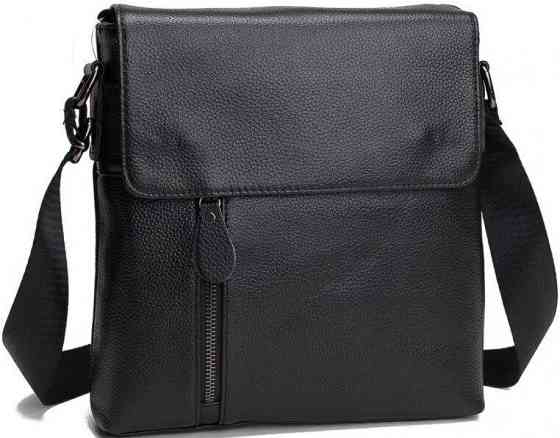 Сумка мессенджер Vintage 14576 кожаная Черная Киев