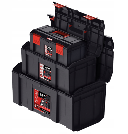 Набір ящиків для інструментів QBRICK REGULAR R-BOX SET: 19+16+13 (5901238253938) Київ - фото 1