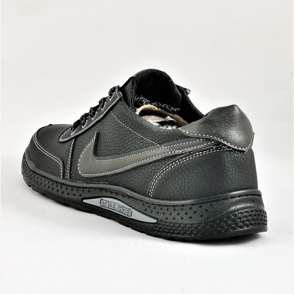 Кроссовки Мужские Nike Чёрные Кожаные Мокасины Найк Форсы (размеры: 40) Видео Обзор Днепр - изображение 4