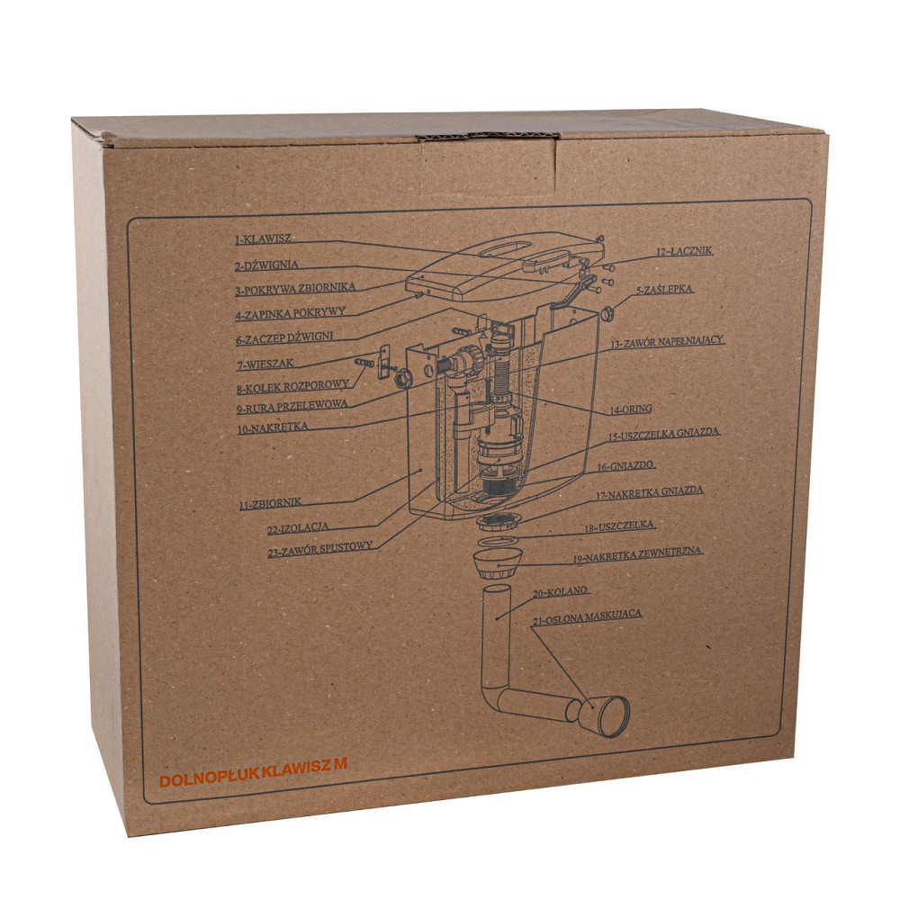 Сливной бачок SND/024/0/K, M-кнопка, пластик, K K Pol (арт. 29395) (000029395) Киев - изображение 9