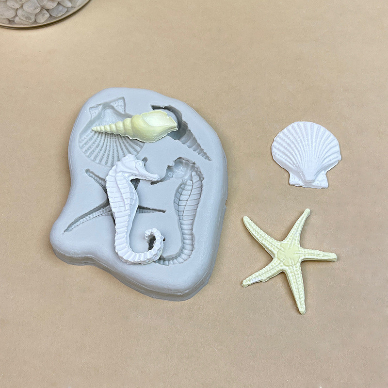 Молд силиконовый Ракушки 106 на 83 мм серый Киев - изображение 8