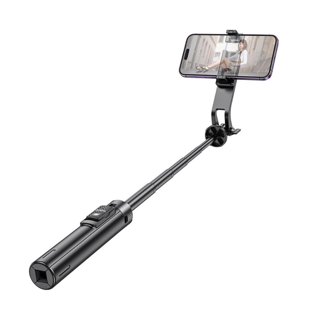 Селфі-монопод HOCO K21 Stream aluminum alloy live broadcast holder Black 6942007609975 Одеса - фото 3
