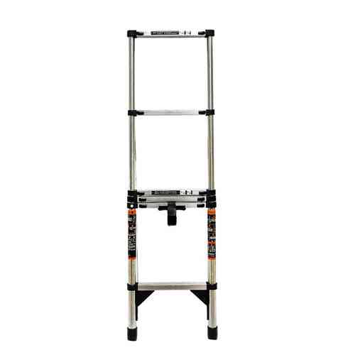 Драбина телескопічна 2.3м, приставна, нержавіюча сталь Київ