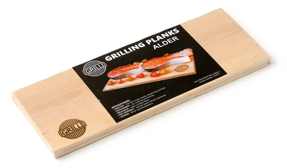 Планки для гриля з вільхи 40x15x0,8 см 2 шт GRILLI 774777 Код: 012549 Рівне - фото 1