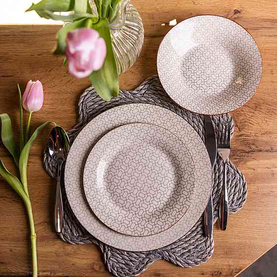 Столовий сервіз на 6 персон 24 предмети порцеляновий HP-HK-A9 Коломия