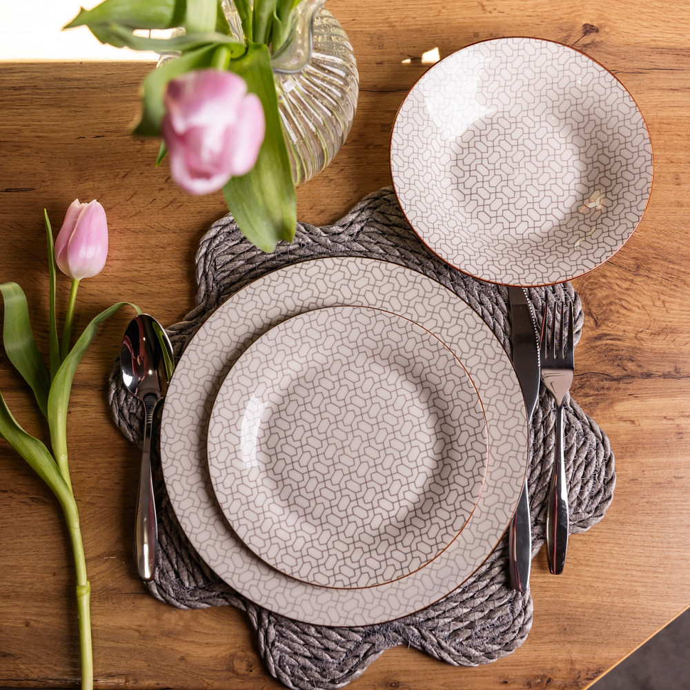 Столовий сервіз на 6 персон 24 предмети порцеляновий HP-HK-A9 Коломыя - изображение 6