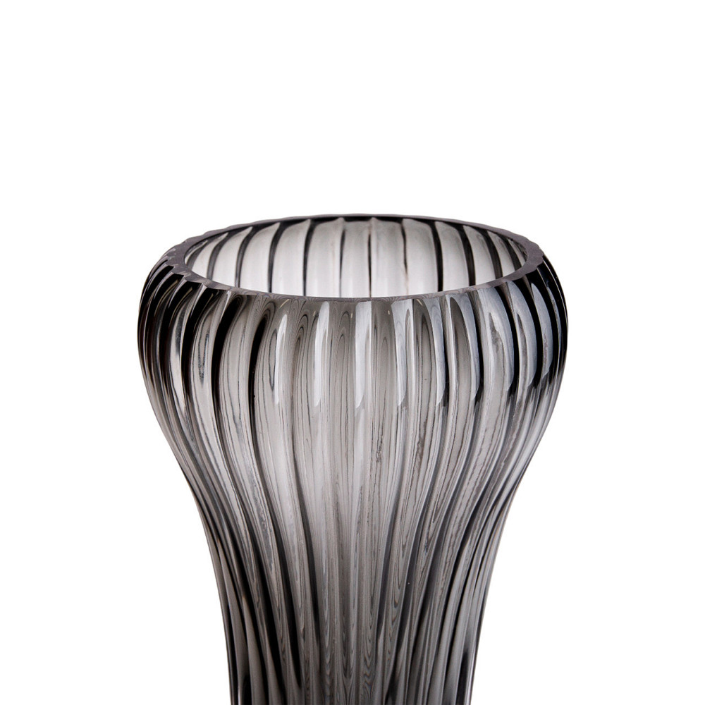 Серая фигурная ваза для цветов, 27,5 см Киев - изображение 2