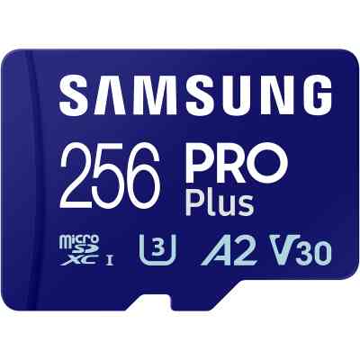 Карта пам&apos;яті Samsung 256 GB microSDXC Pro Plus UHS-I U3 V30 A2 Class 10 + SD-adap (MB-MD256SA/EU) Вінниця