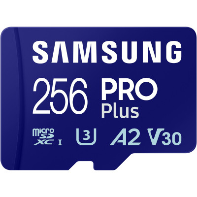 Карта памяти Samsung 256 GB microSDXC Pro Plus UHS-I U3 V30 A2 Class 10 + SD-adap (MB-MD256SA/EU) Винница - изображение 2
