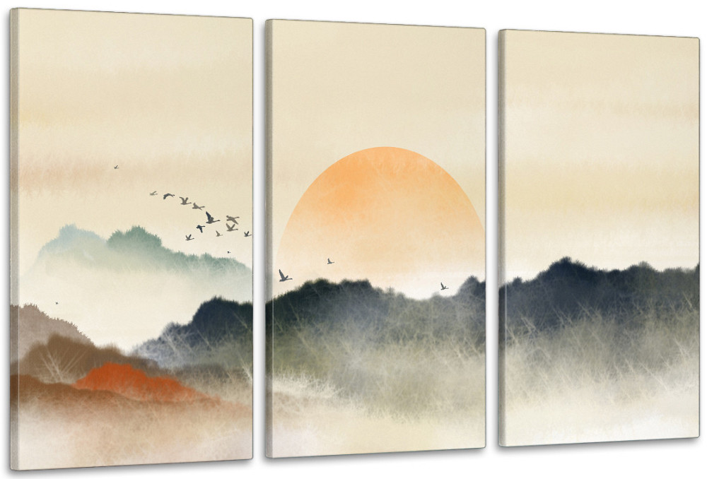 Модульна картина у вітальню/ спальню   Сонце    ART-317_3A Київ - фото 1