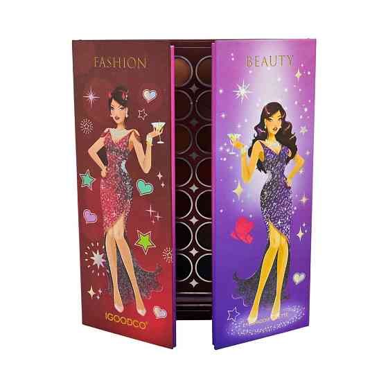 Детская палетка теней для век IG3078, 84 цвета, кисточка, аппликаторы Винница