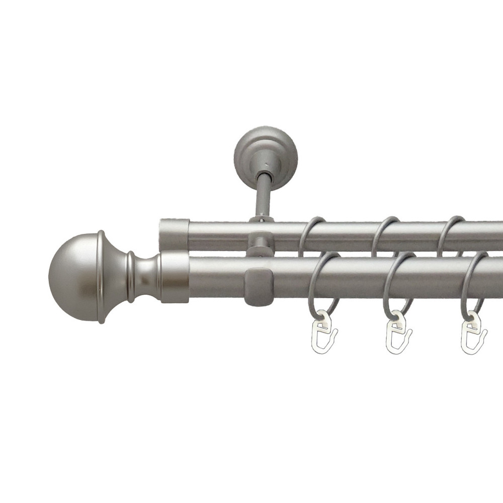 Карниз Orvit Бостон металевий дворядний відкритий Сатин 25\19 мм 160 см (00-00011075) Львов - изображение 1