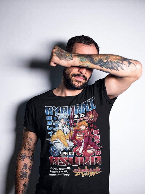 Футболка аниме Евангелион оверсайз (S/M/L) Черний AnimeJ0411 Днепр - изображение 1