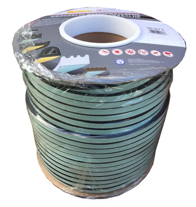 Самоклеющийся резиновый уплотнитель профиль  для окон и  дверей Е 10х6 (100м)  чёрный Павлоград - изображение 1