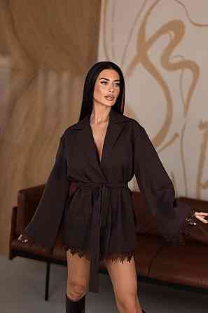 Женское стильное обаятельное платье-пиджак  креп костюмка Шоколад Одесса