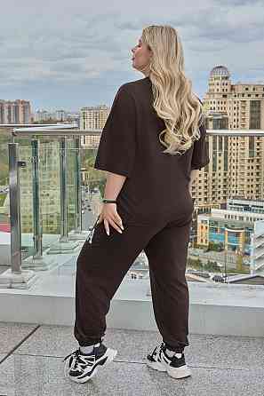 Жіночий легкий спортивний костюм із футболкою "Amante" |  Норма та батал Шоколадний, 54-56 Київ