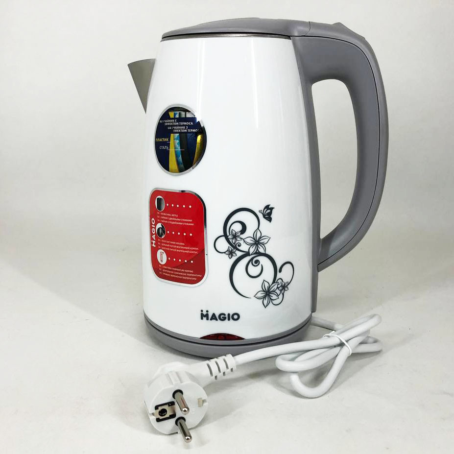 Стильний електричний чайник MAGIO MG-512 1.7 л 1650 Вт, Чайники на підставці, Чайник для дому зручний ZS-81 Івано-Франківськ - фото 3