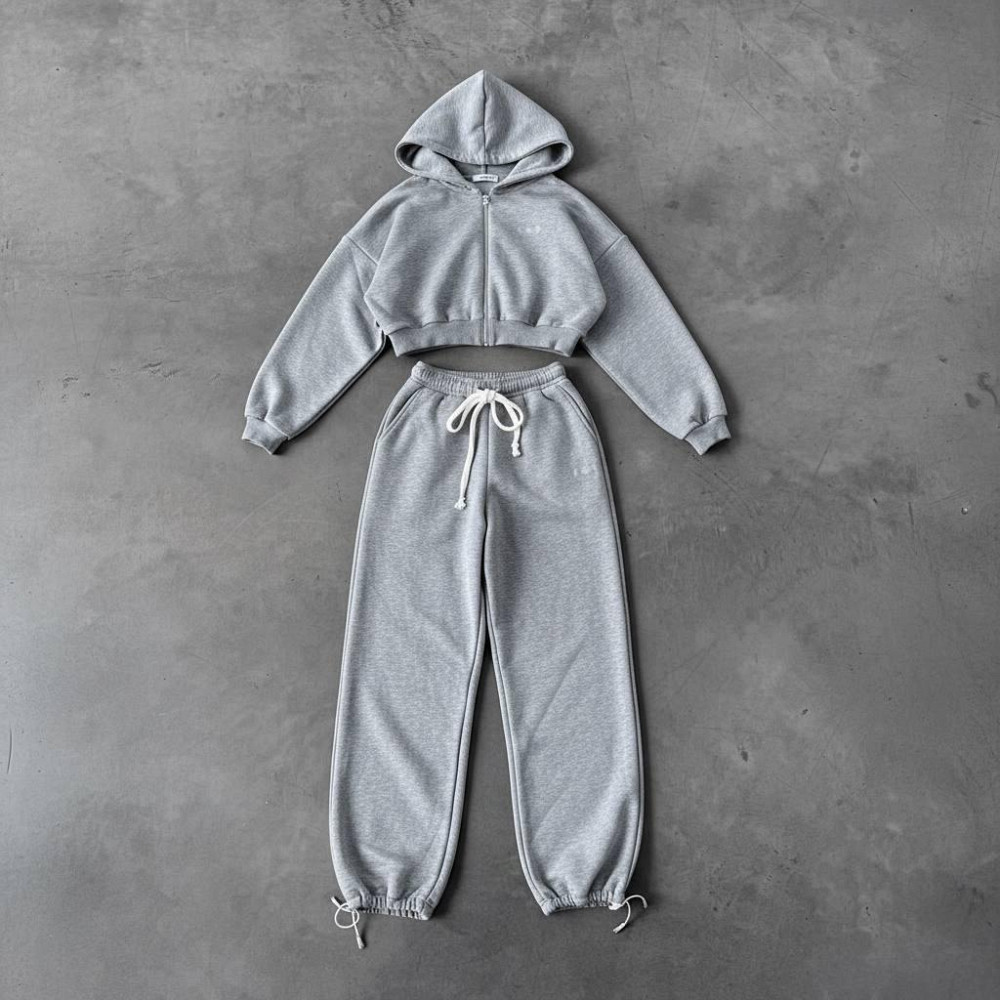 Жіночий базовий повсякденний теплий костюм двійка з трьохнитки на флісі Одеса - фото 1