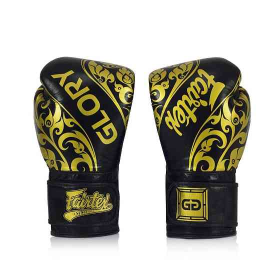 Боксерські рукавиці Fairtex BGVG2 Velcro Black 16 унцій (бинти в комплекті) Каменское