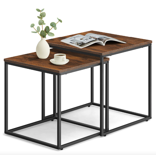 Комплект журнальних столиків Leobert Nika квадратні коричневий Київ - фото 6