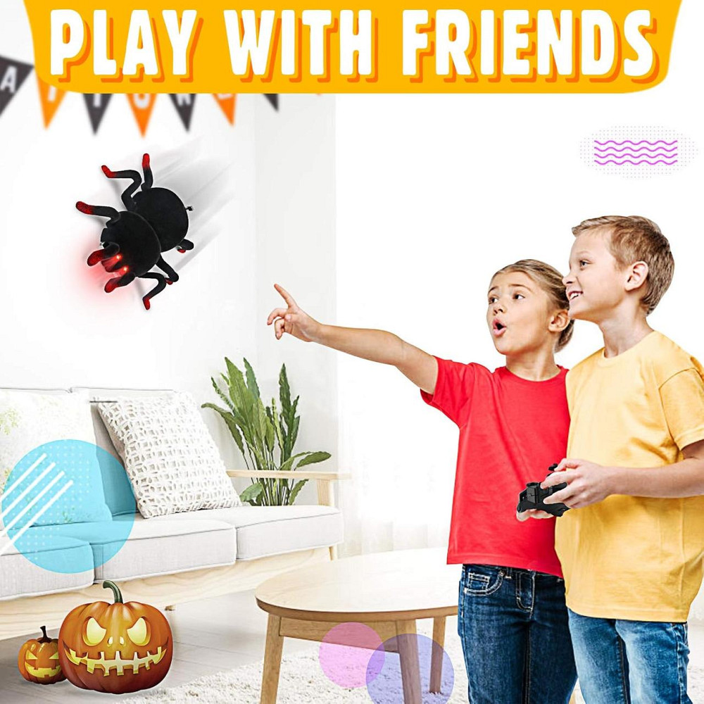 Радиоуправляемый паук, машинка-паук для стен и пола, светодиоды, аккумулятор, игрушка для детей От 6 лет Киев - изображение 4