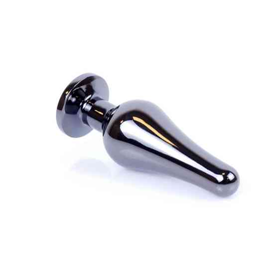 Анальна пробка - Jewellery Dark Silver BUTT PLUG- Green Sex Aura Київ