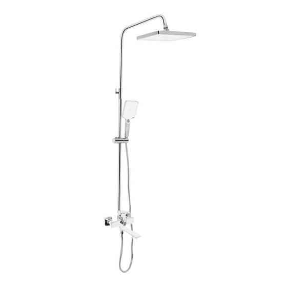 Душова система з виливом Qtap Presto на три споживачі QTPRE111CRW45580 хром/біла Київ