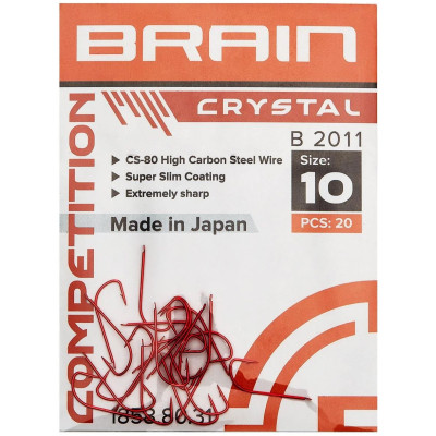Крючок Brain Crystal B2011 14 (20 шт/уп) Red (1858.80.29) Винница - изображение 2