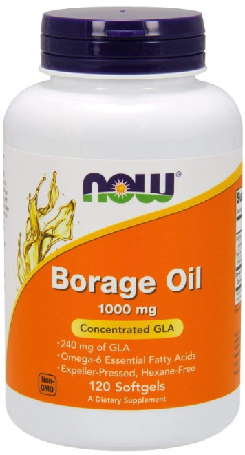 Масло огуречника Now Foods Borage Oil 1000 мг 120 гелевых капсул Киев - изображение 1