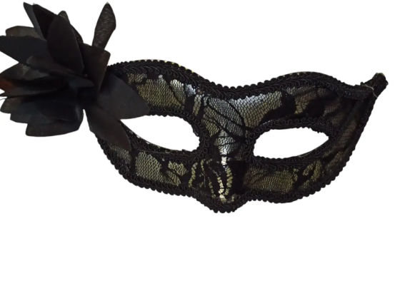 Маска на маскарад з квіткою one size чорний Київ