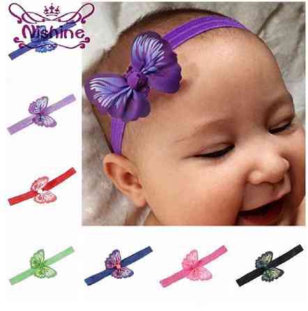 Дитяча пов'язка синя - метелик 8*5см, окружність 34-50см Київ