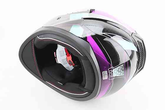 Шолом інтеграл, закритий (сертифікація DOT)+відкидні окуляри BLD-M67 L (59-60см), ЧОРНИЙ/ФІОЛЕТОВО-БІРЮЗОВИЙ Киев