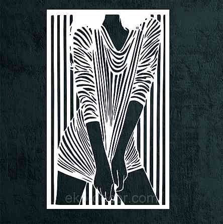 Декоративное настенное Панно «Девушка» Декор на стену 110*60 см, Белый Киев