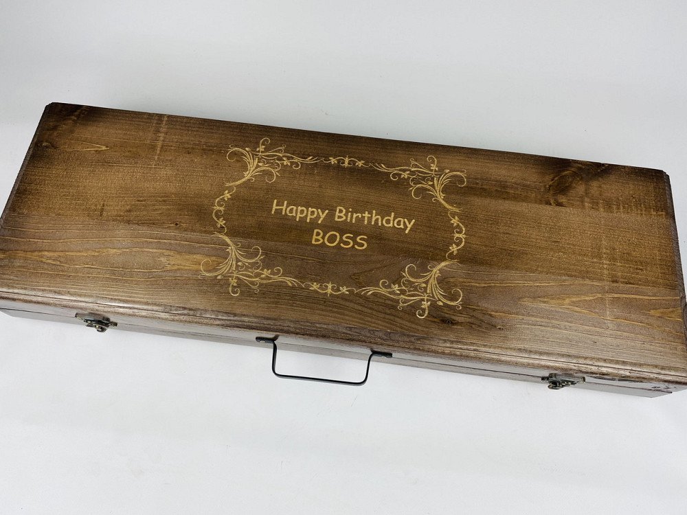 Подарунковий набір шампурів у дерев'яному кейсі М'ЯСНИК HAPPY DAYS Тернопіль - фото 6