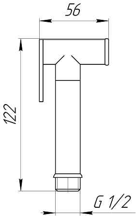 Душова гігієнічна стоп-лійка TOPAZ SH88-CR Луцьк