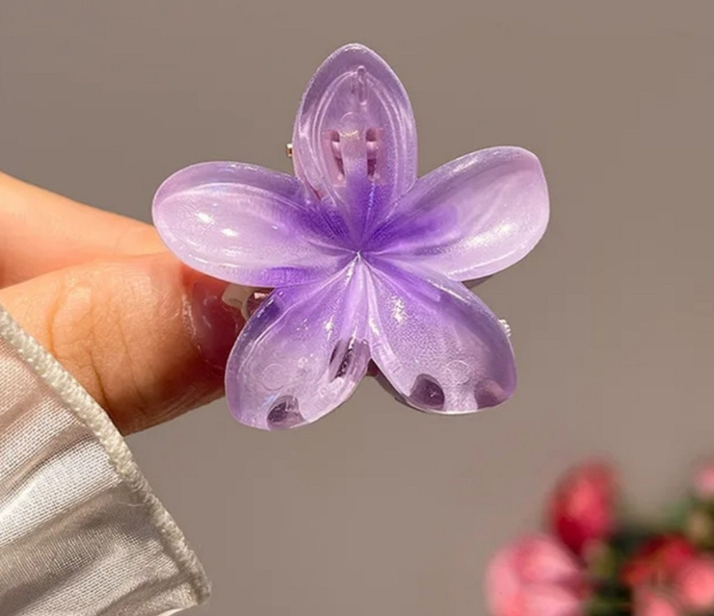 Комплект заколок квітка 3 шт. (фіолетові) Смела - изображение 4