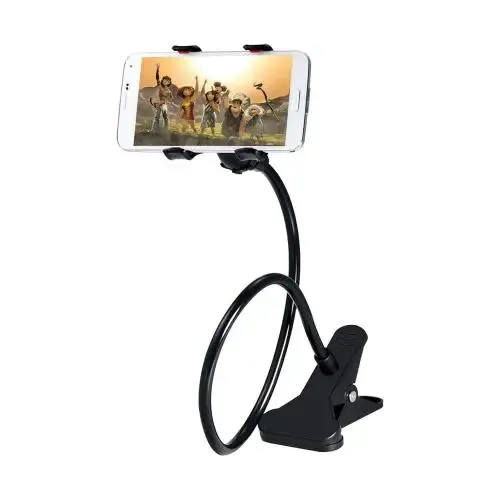 Гибкий держатель штатив для телефона с прищепкой Черный Коломыя