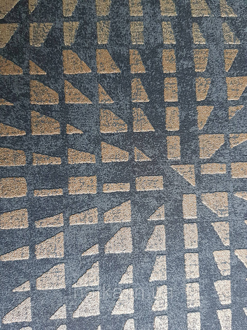 Шпалери вінілові на флізелін AS creation Geo Effect 0.53х10 абстракція геометрія 3д чорні золотисті 38352-2 Київ - фото 4