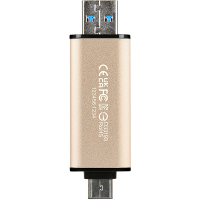 USB флеш накопитель Transcend 128GB JetFlash 930 Gold-Black USB 3.2/Type-C (TS128GJF930C) Винница - изображение 7